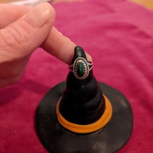 Vintage size 2 Malachite Ring (Pinky?)